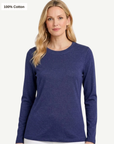 Essential Cotton Long Sleeve Tee - Admiral Corfu Jeans