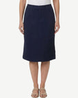 Ink Blue Knee-Length Skirt Corfu Jeans