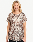 Dune Leopard Burnout Jersey Animal Print Top Corfu Jeans