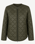 Deep Olive Quilted Long Sleeve Jacket Corfu Jeans