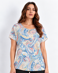 Summer Scrolls Summer Burnout Paisley Top Corfu Jeans