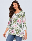 Silk Cascade Slub Linen Top Corfu Jeans
