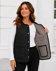 Black Brown Reversible Quilted Vest Corfu Jeans