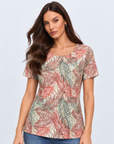 Meadow Magic Cotton Rich Burnout Jersey Top Corfu Jeans