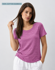 Orchid 100% Cotton Bamboo Crew Neck Tee Corfu Jeans