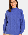 W2449241 SAPPHIRE CABLE KNIT FULL SLEEVE JUMPER Corfu Jeans