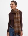 Caramel Airforce Blue Checkered Winter Scarf Corfu Easy Living