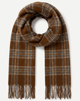 Caramel Airforce Blue Checkered Winter Scarf Corfu Easy Living