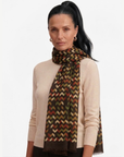 Choc Multi Chevron Printed Scarf Corfu Easy Living