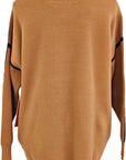 W2449225 TOFFEE/NAVY PLAIN JERSEY KNIT Corfu Jeans