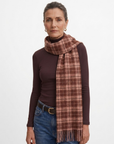 Powder Pink Checkered Winter Scarf Corfu Easy Living