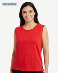 Raspberry 100% Cotton Jersey Knit Tank Corfu Jeans