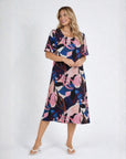 Rust & Rose Linen Short Sleeve Dress Corfu Jeans