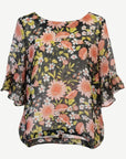Black Dahlia Soft Print Blouse Corfu Jeans