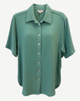 Tropical Teal Cotton Short Sleeve Top Corfu Jeans