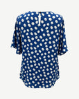 Marine Shadow Spot Blouse Corfu Jeans
