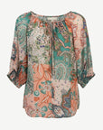 Charmed Summer Soft Print Blouse Corfu Jeans