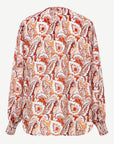 Pink on Pink Soft Print Blouse Corfu Jeans