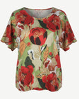 Meadow Burst Slub Linen Top Corfu Jeans