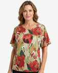 Meadow Burst Slub Linen Top