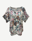 Botanical Bliss Viscose Burnout Jersey Top Corfu Jeans