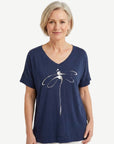 Silver Dragonfly Bamboo Knit Top