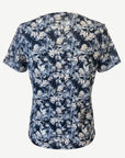 Navy Blush Printed Summer Knit Top Corfu Jeans