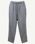 Black Cross Dyed Linen Drawstring Pants Corfu Jeans