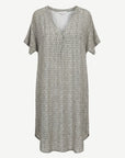Summer Geo Linen Printed Short Sleeve Dress Corfu Jeans