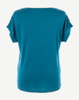 Black Linen Blend Short Sleeve Top Corfu Jeans