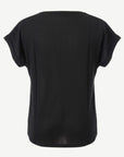Magenta Rose Linen Blend Short Sleeve Top Corfu Jeans