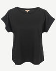 Magenta Rose Linen Blend Short Sleeve Top Corfu Jeans