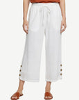 White Crepe Georgette 3/4 Pant Corfu Jeans
