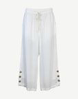 White Crepe Georgette 3/4 Pant Corfu Jeans