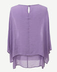 Hydrangea Crepe Georgette Batwing Blouse Corfu Jeans