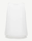 White Crepe Georgette Sleevless Top Corfu Jeans