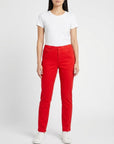 Bright Papaya Coloured Denim Twill Pants Corfu Jeans