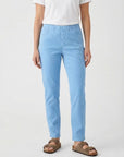 Tranquil Blue Coloured Denim Twill Pants Corfu Jeans
