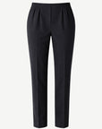 Black Stretch Sateen Tapered Pants Corfu Jeans