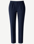 French Navy Stretch Sateen Tapered Pants Corfu Jeans