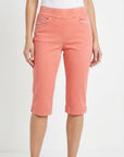 Coral Rose Comfort Stretch Knee-Length Shorts Corfu Jeans