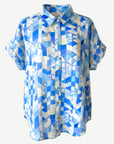 Blue Blocks Cotton Shirt Corfu Jeans