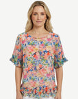 Breezy Blooms Soft Print Blouse Corfu Jeans