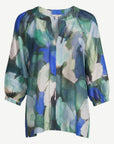 Seafoam Soft Print Blouse Corfu Jeans