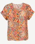 Coastal Muse Soft Print Top Corfu Jeans