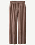 Mocha Mousse Cropped Linen Pants Corfu Jeans