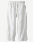 White Cropped Linen Pants Corfu Jeans