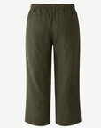 Olive Linen Crossover Crop Pants Corfu Jeans