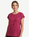 Sakura Pleat Detail Linen Top Corfu Jeans