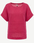 Berry Pintuck Detail Linen Top Corfu Jeans